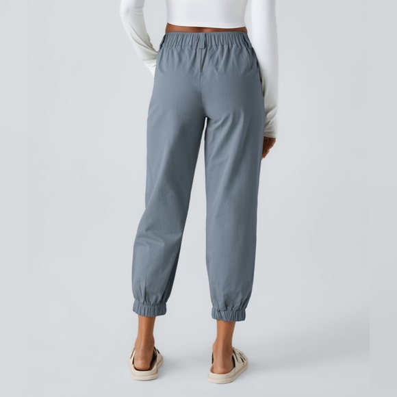 Halara Mid Rise Casual Cotton Joggers with Pockets - Picture 2 of 6